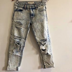 Hidden Jean distressed acid wash jeans